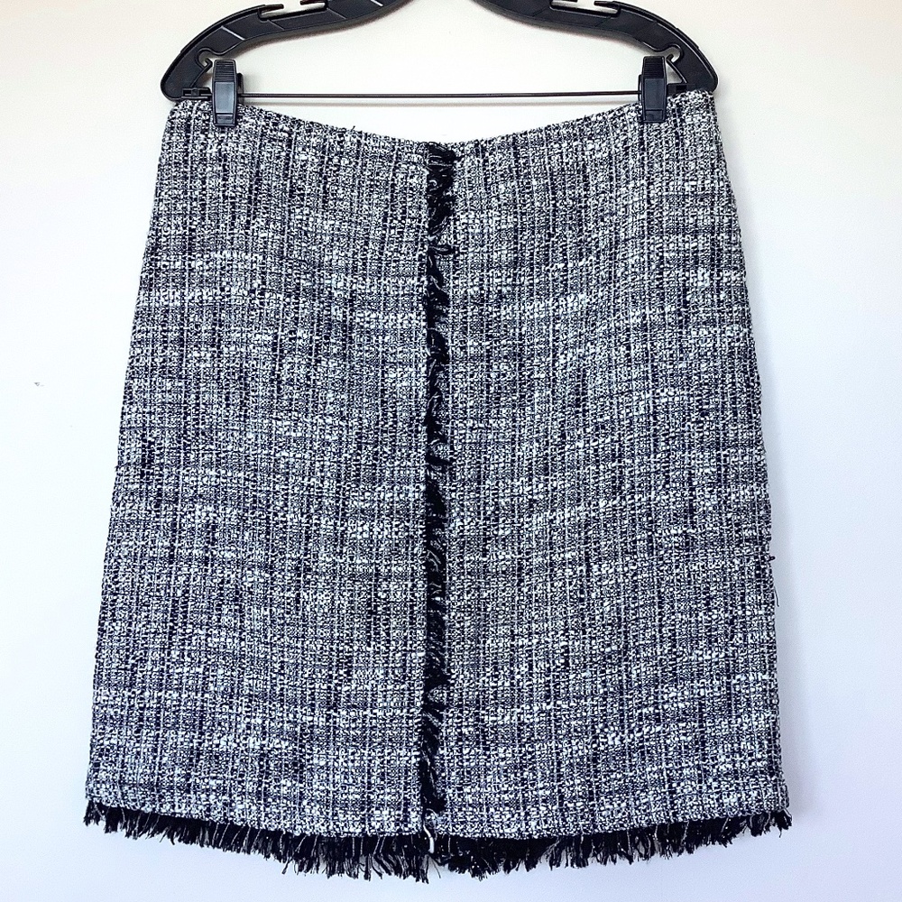 New York & Company Black and White Tweed Pencil Skirt